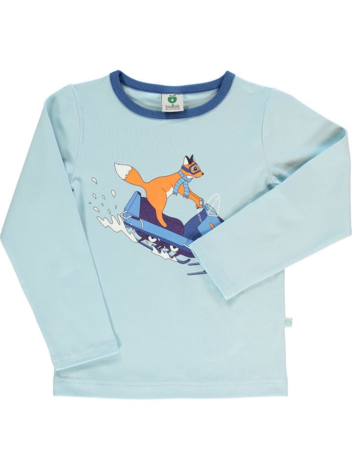 Småfolk Koszulka w kolorze błękitnym rozmiar: 86/92