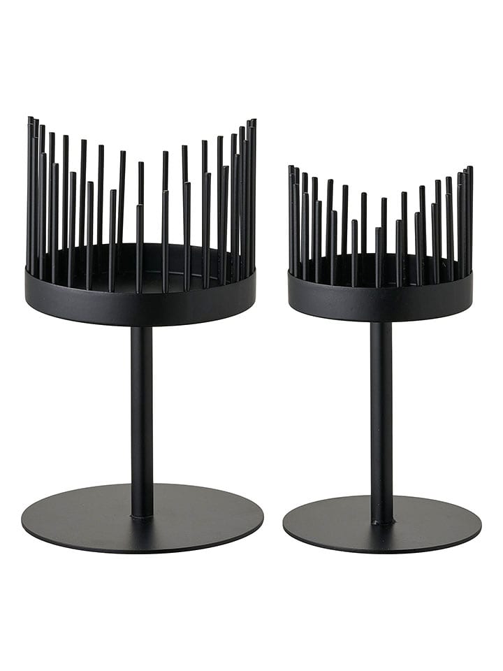 House Nordic Świeczniki (2 szt.) w kolorze czarnym rozmiar: onesize