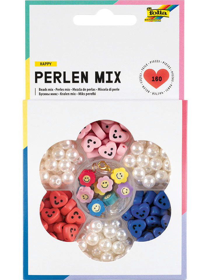 folia PAPER Zestaw rzemieślniczy "Perlen Mix Happy" ze wzorem rozmiar: onesize