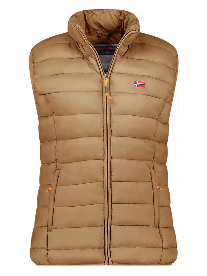 Geographical Norway Kamizelka pikowana "Vatikolor" w kolorze szarobrązowym rozmiar: M