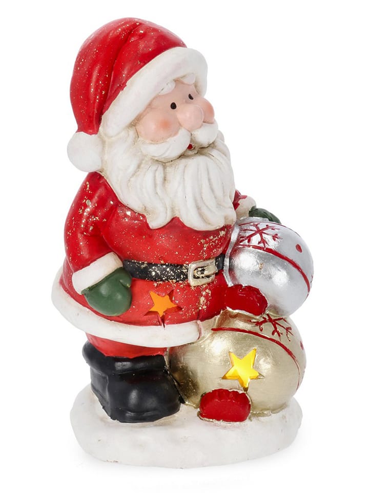 Bizzotto Dekoracyjna lampa LED "Santa" w kolorze czerwonym - wys. 20 cm rozmiar: onesize