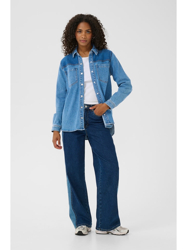 Kaffe Koszula dżinsowa w kolorze niebieskim rozmiar: 38