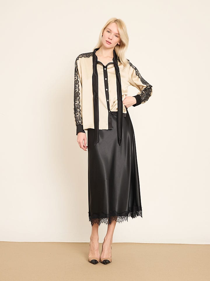 BGN Bluzka w kolorze kremowo-czarnym rozmiar: 38