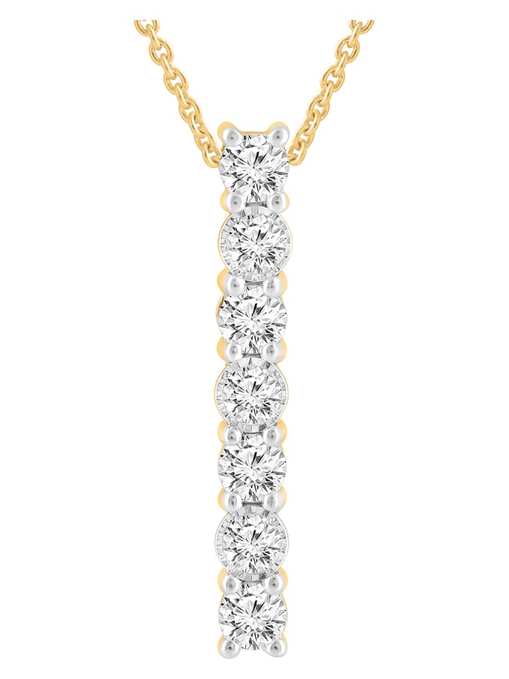 Diamonds lab grown Złota zawieszka z diamentami rozmiar: onesize