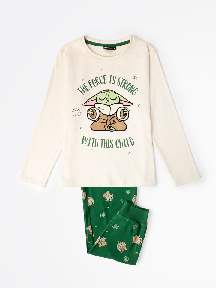 Star Wars Piżama "Star Wars" w kolorze kremowo-zielonym rozmiar: 104