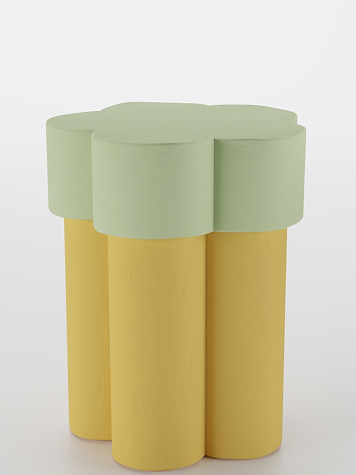 Potiron Paris Stolik "Magnolia" w kolorze żółto-miętowym - wys. 49 x Ø 39 cm rozmiar: onesize