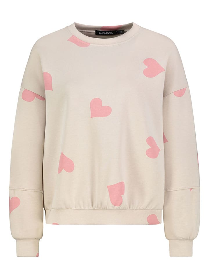 Sublevel Bluza w kolorze beżowo-jasnoróżowym rozmiar: M/L