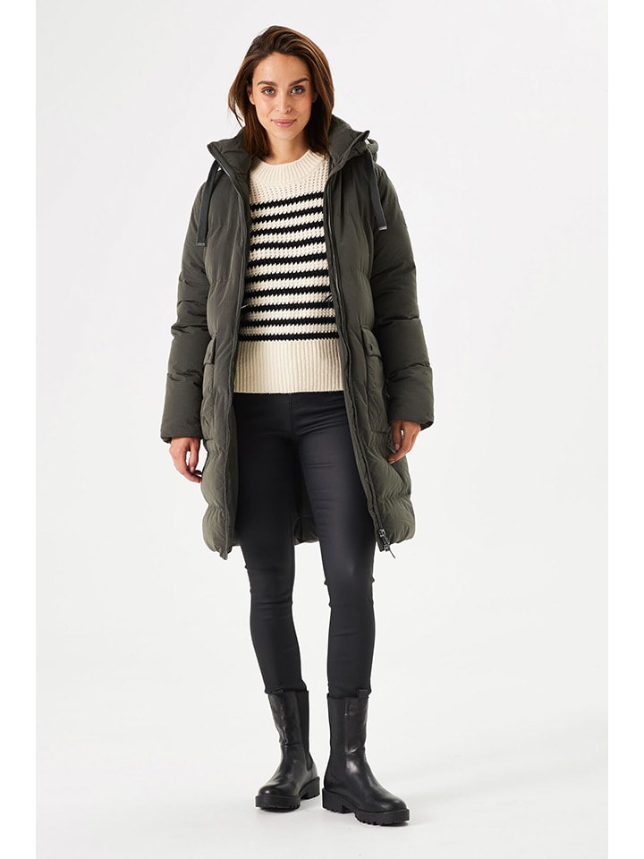 Garcia Płaszcz pikowany w kolorze khaki rozmiar: XL