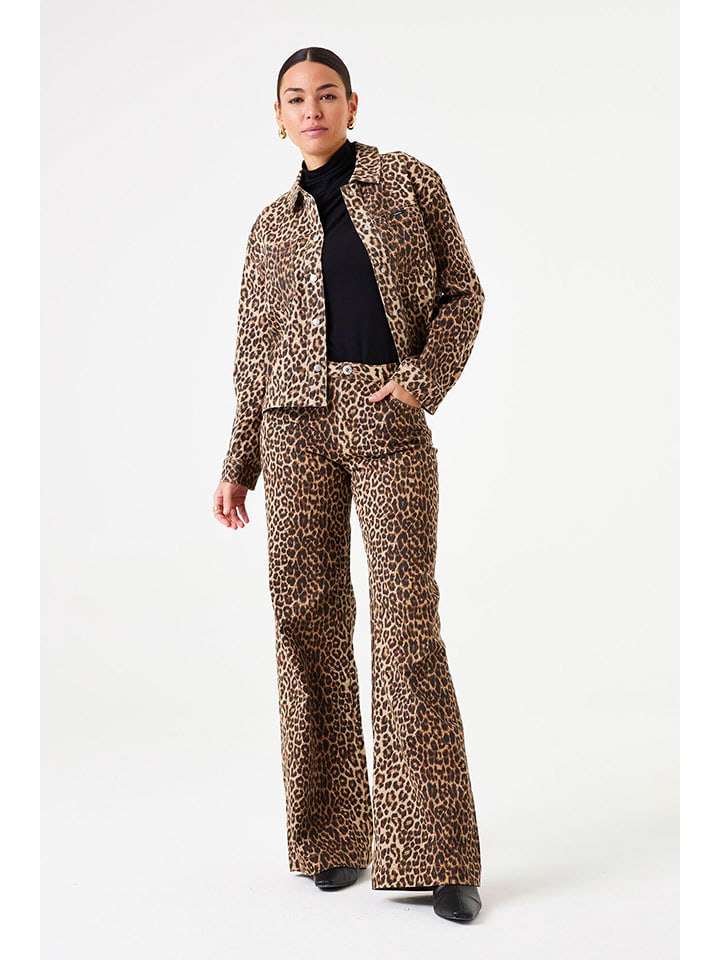 Garcia Dżinsy - Regular fit - w kolorze beżowo-brązowym rozmiar: W28