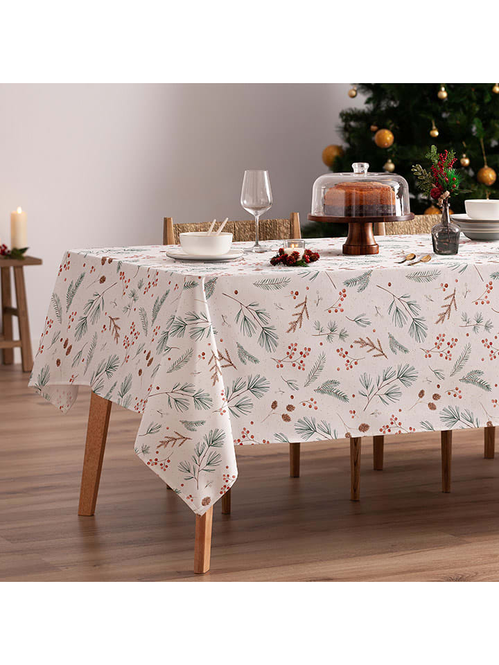 Mint Rugs Obrus "Christmas Bonte" w kolorze biało-zielonym rozmiar: 155x300 cm