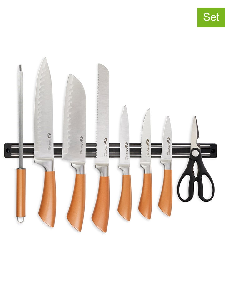 Lifa Living 8-częściowy zestaw noży w kolorze srebrno-różowozłotym rozmiar: onesize