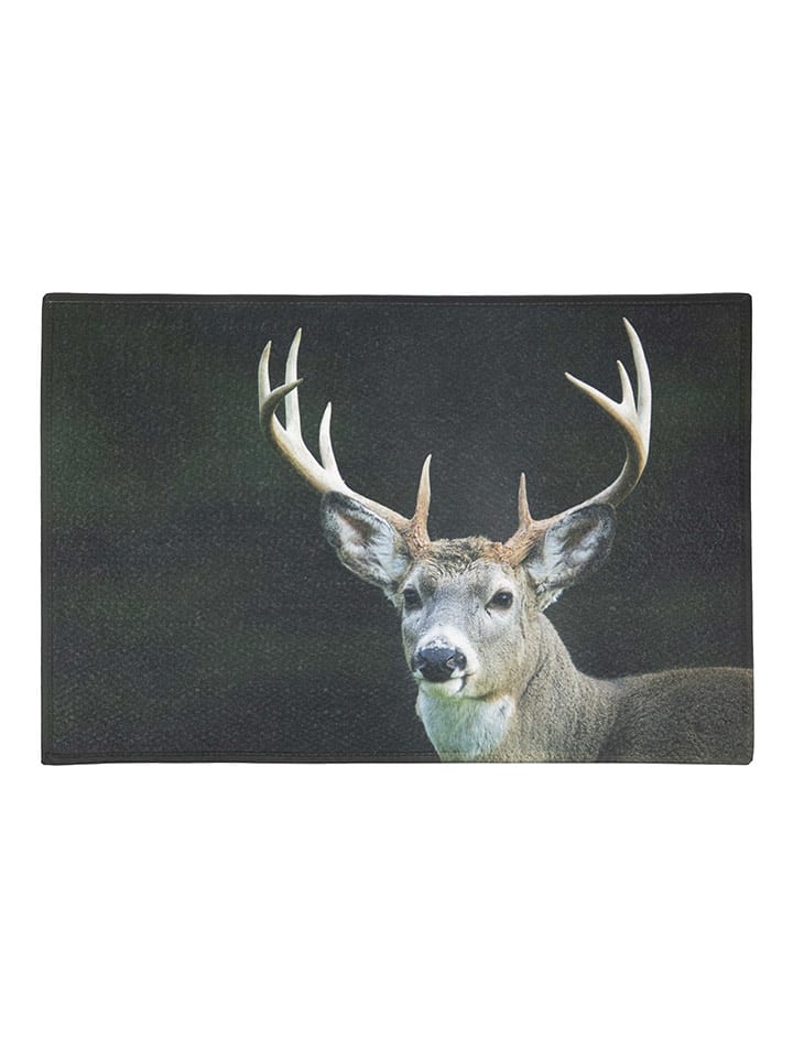 Mars & More Wycieraczka "Deer" w kolorze czarnym - 50 x 75 cm rozmiar: onesize