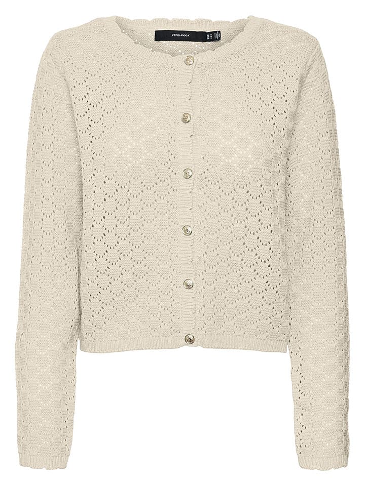 Vero Moda Kardigan w kolorze beżowym rozmiar: M