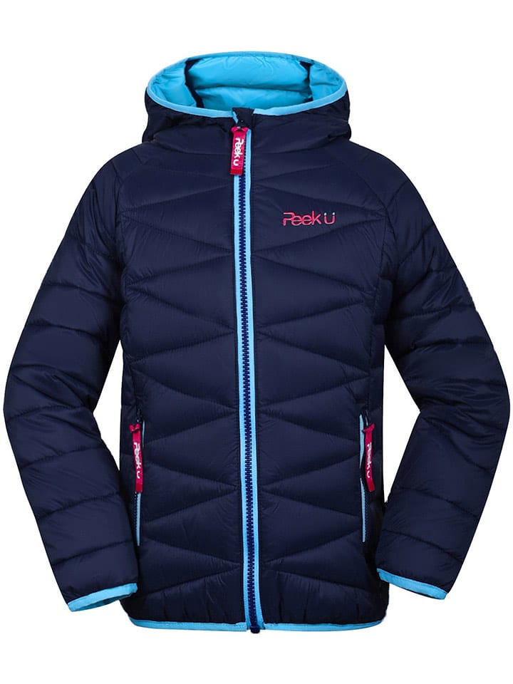 Peek U Całoroczna kurtka pikowana "Oceana" w kolorze granatowo-błękitnym rozmiar: 176