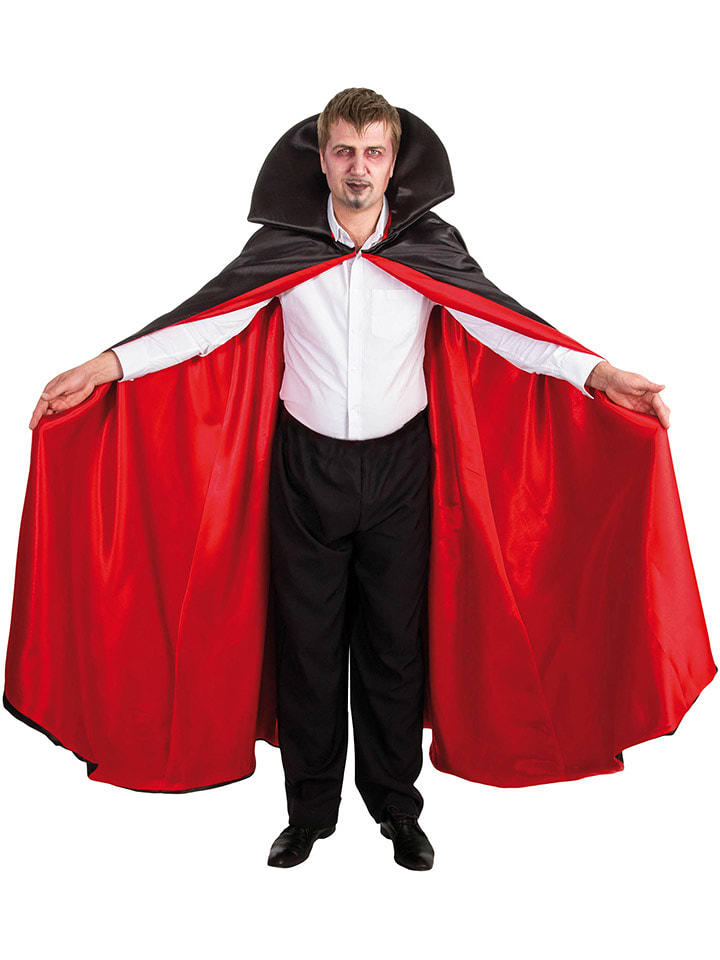 CHAKS Peleryna kostiumowa "Vampire" w kolorze czarno-czerwonym rozmiar: onesize