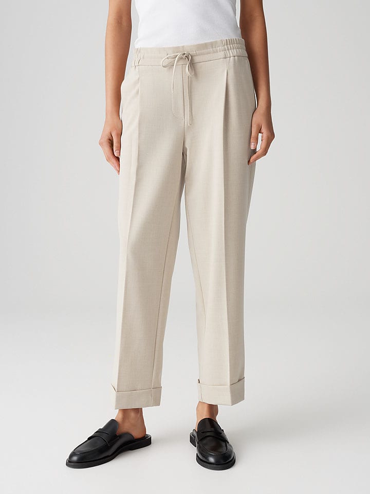 OPUS Spodnie "Melosa" w kolorze beżowym rozmiar: 40