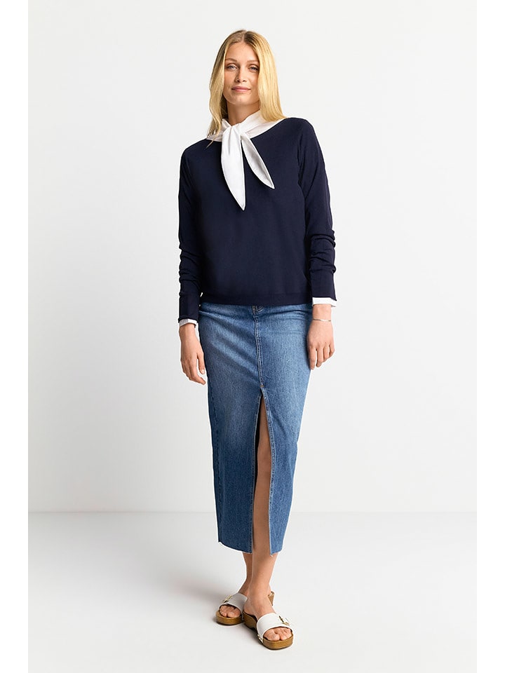 Rich & Royal Sweter w kolorze granatowym rozmiar: XS