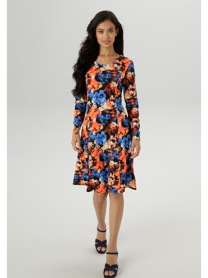 Aniston Sukienka w kolorze pomarańczowo-niebieskim rozmiar: 44