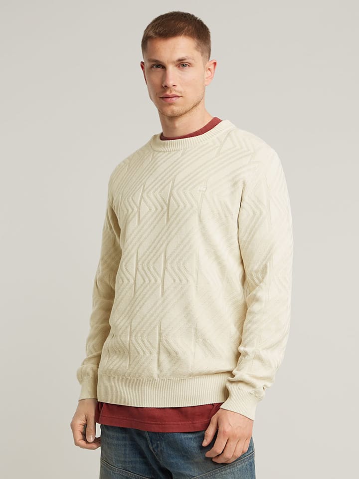G-Star Sweter w kolorze kremowym rozmiar: L