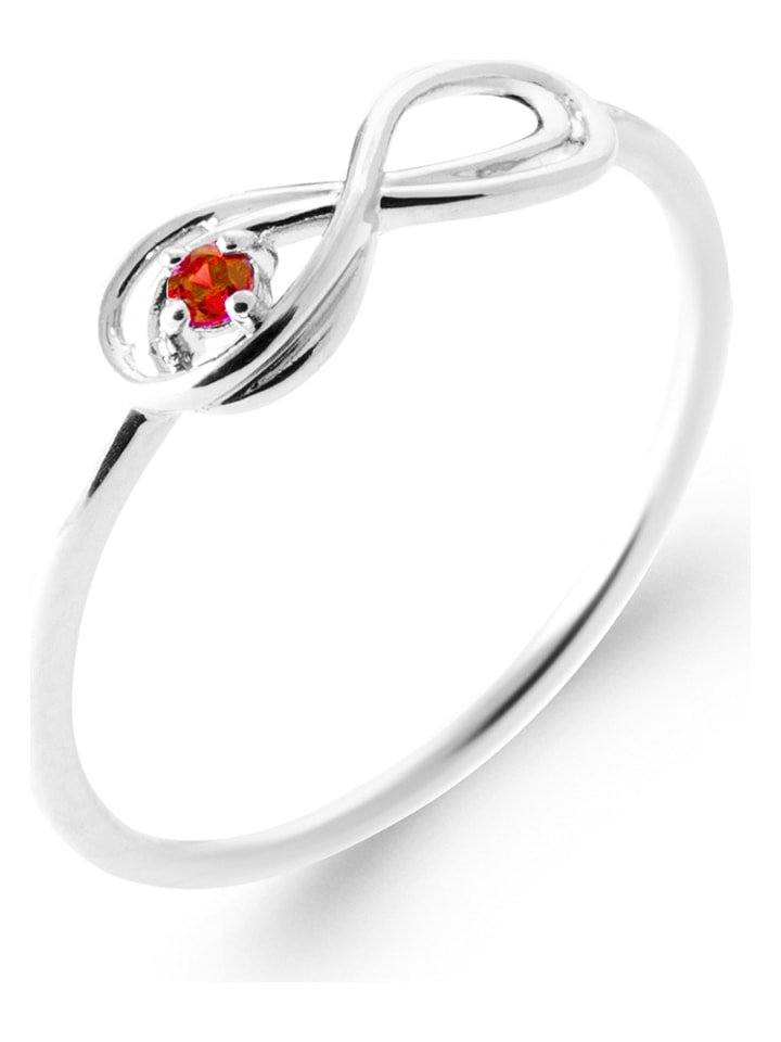 L'Atélier Précieux Srebrny pierścionek z cyrkonią rozmiar: 50