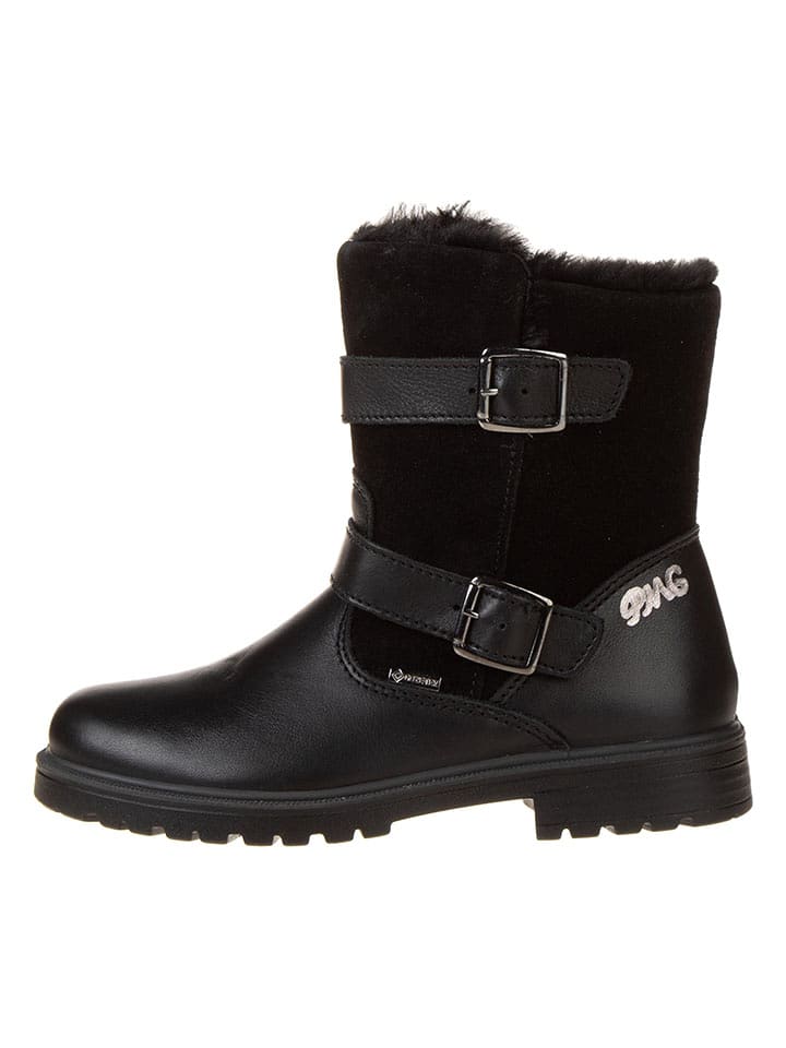 Primigi Skórzane kozaki zimowe "Chris" w kolorze czarnym rozmiar: 34