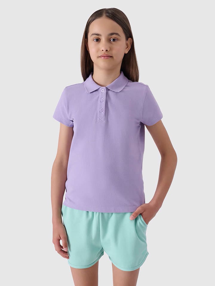 4F Koszulka polo w kolorze fioletowym rozmiar: 140