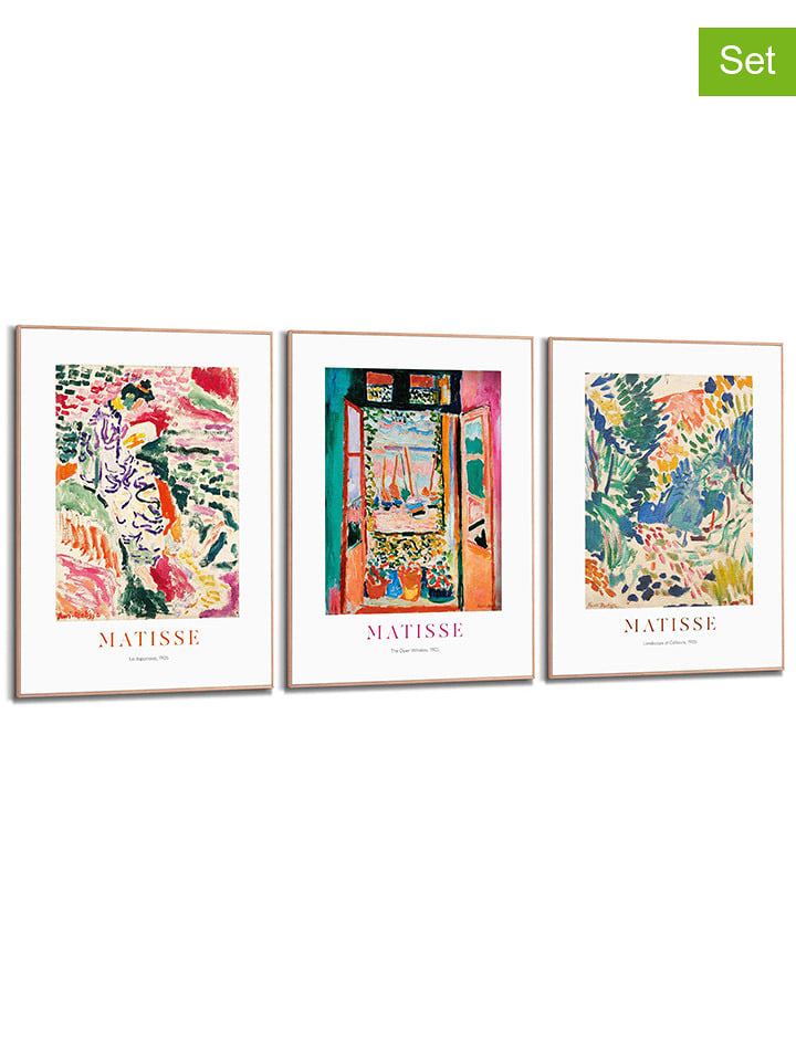 Orangewallz Druki artystyczne (3 szt.) w ramce rozmiar: 40x50 cm