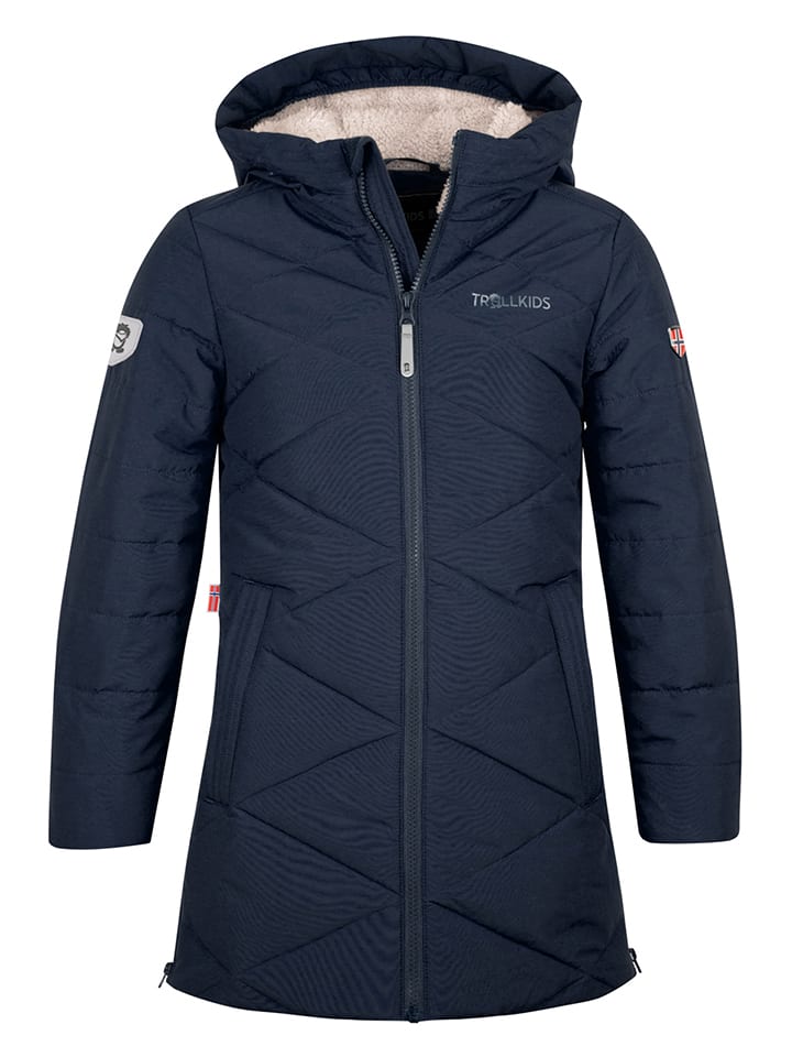 Trollkids Płaszcz zimowy "Bergen" w kolorze granatowym rozmiar: 98