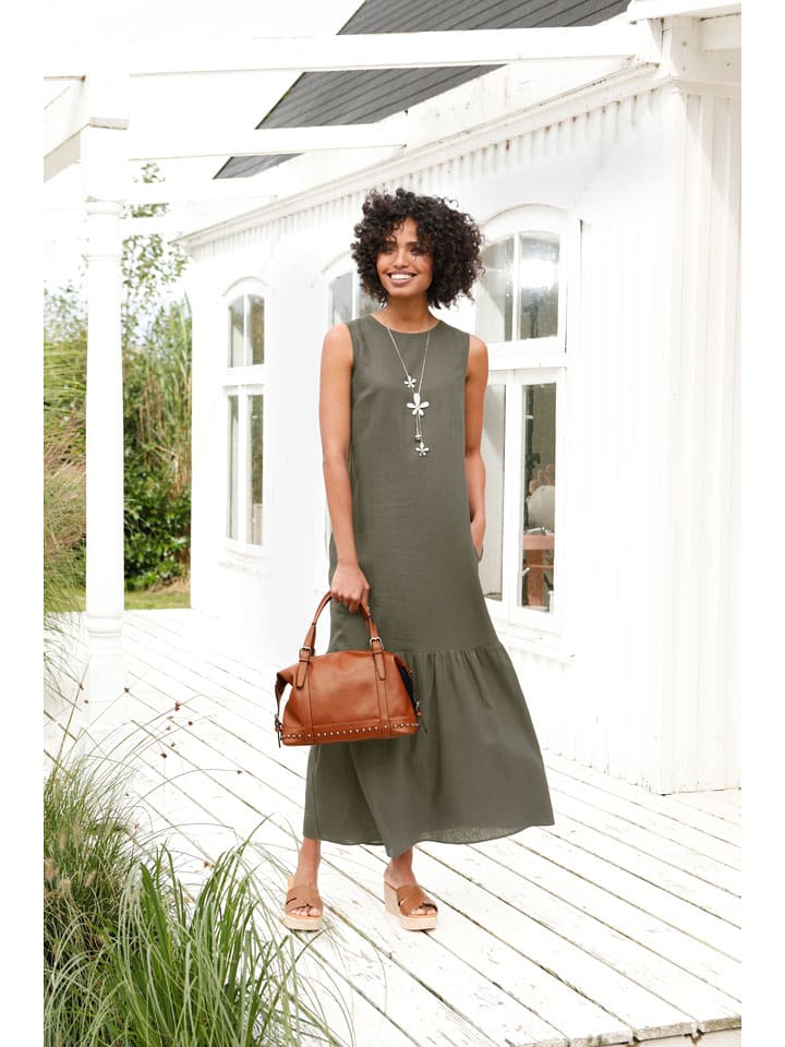 Heine Sukienka w kolorze khaki rozmiar: 40