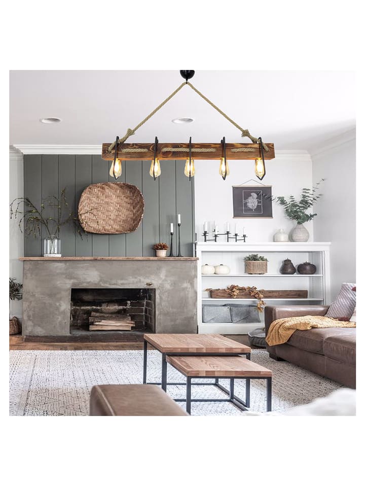 Opviq Lampa wisząca w kolorze jasnobrązowym - 100 x 16 cm rozmiar: onesize