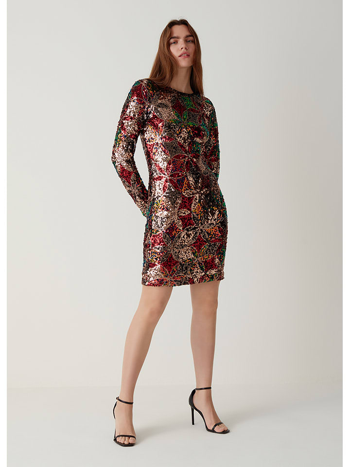 STEFANEL Sukienka ze wzorem rozmiar: XS