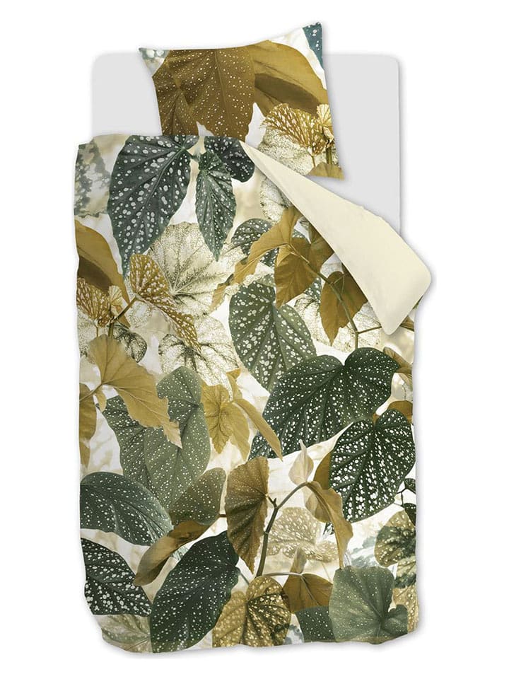 Beddinghouse Komplet pościeli "Begonia" w kolorze zielonym rozmiar: 240x200/220 cm