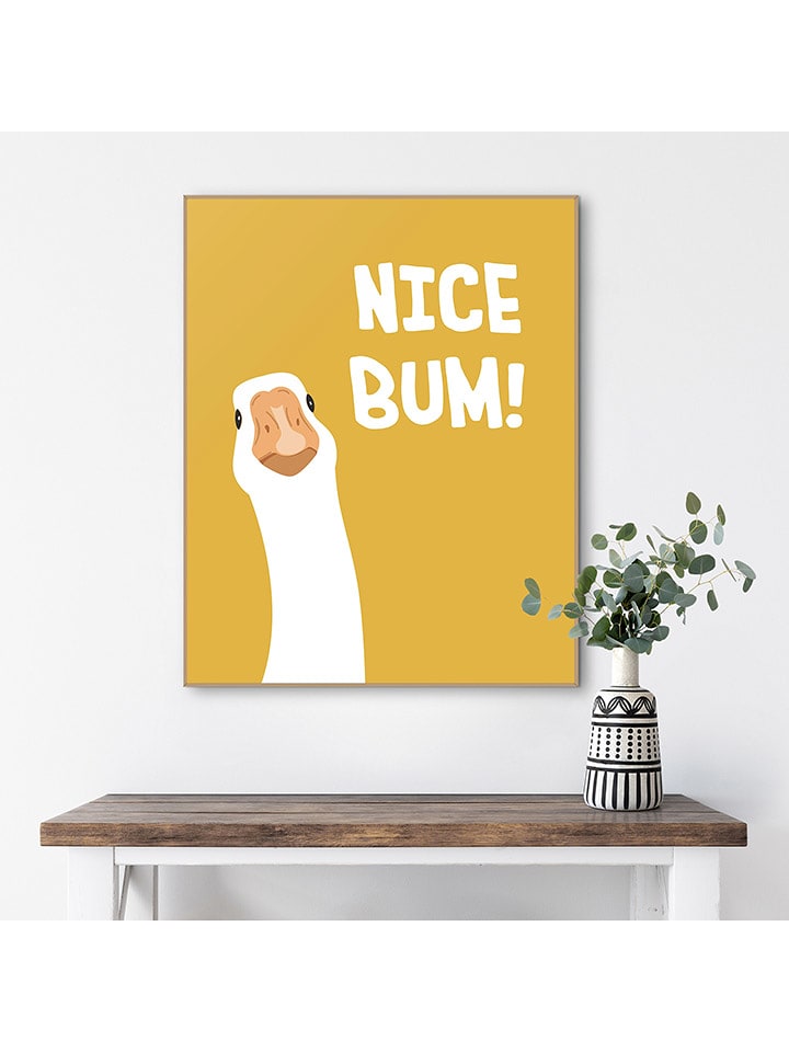 Orangewallz Druk artystyczny "Nice Bum" w ramce rozmiar: 40x50 cm