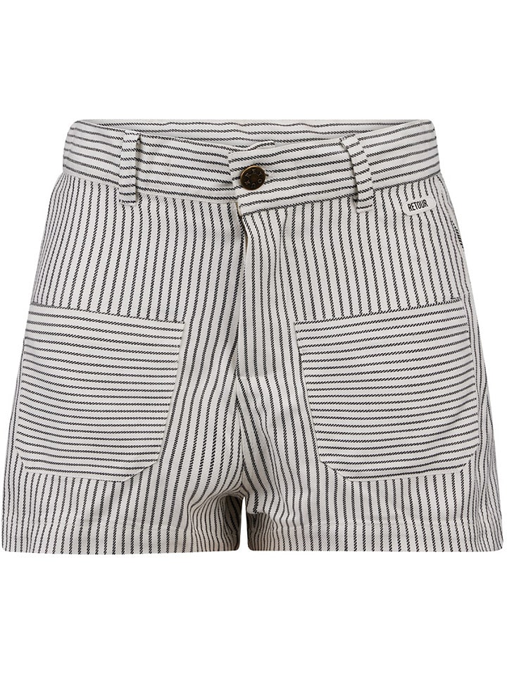 Retour Szorty "Uma" w kolorze czarno-białym rozmiar: 158/164