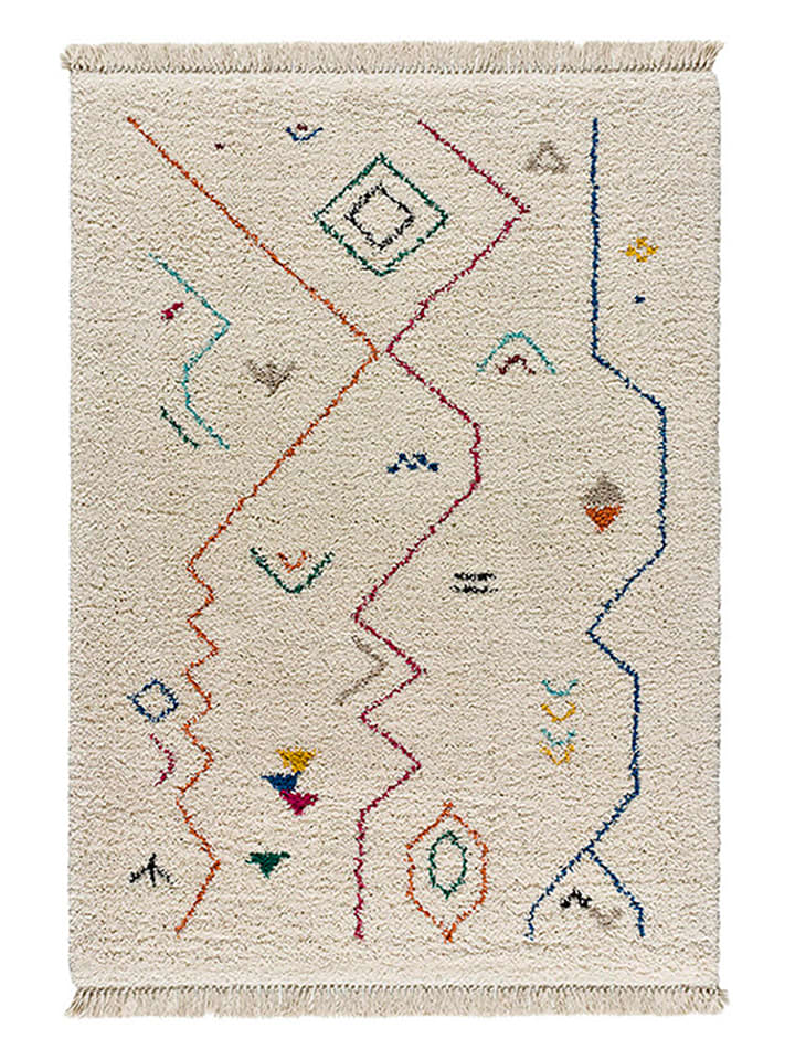 Atticgo Dywan "Yebel" w kolorze białym ze wzorem rozmiar: 120x170 cm