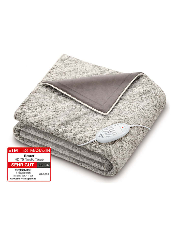 Beurer Koc elektryczny "HD 75" w kolorze szarym - 180 x 130 cm rozmiar: onesize