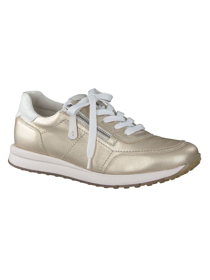 Paul Green Skórzane sneakersy w kolorze złotym rozmiar: 38