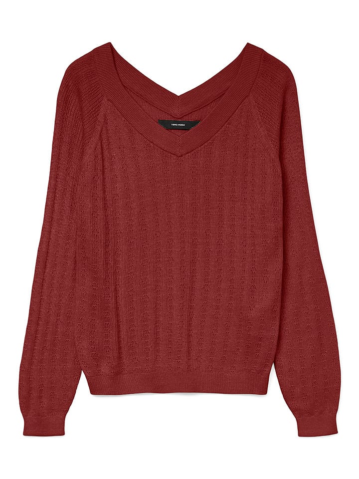 Vero Moda Sweter w kolorze bordowym rozmiar: XL