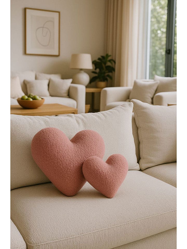 ABERTO DESIGN Poduszka w kolorze jasnoróżowym - 42 x 45 x 12 cm rozmiar: onesize