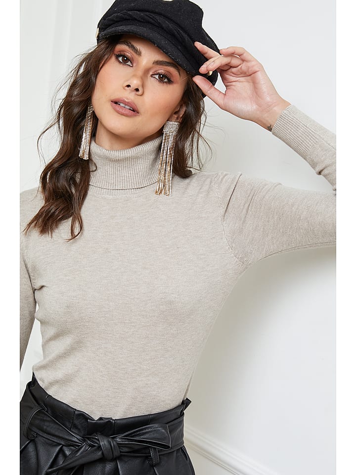 So Cachemire Golf "Empoli" w kolorze beżowym rozmiar: M