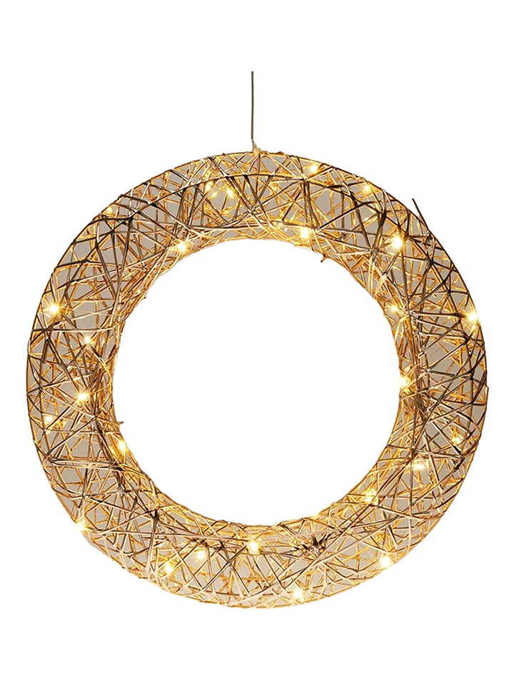 WellHome Zawieszka dekoracyjna LED w kolorze złotym - Ø 40 cm rozmiar: onesize