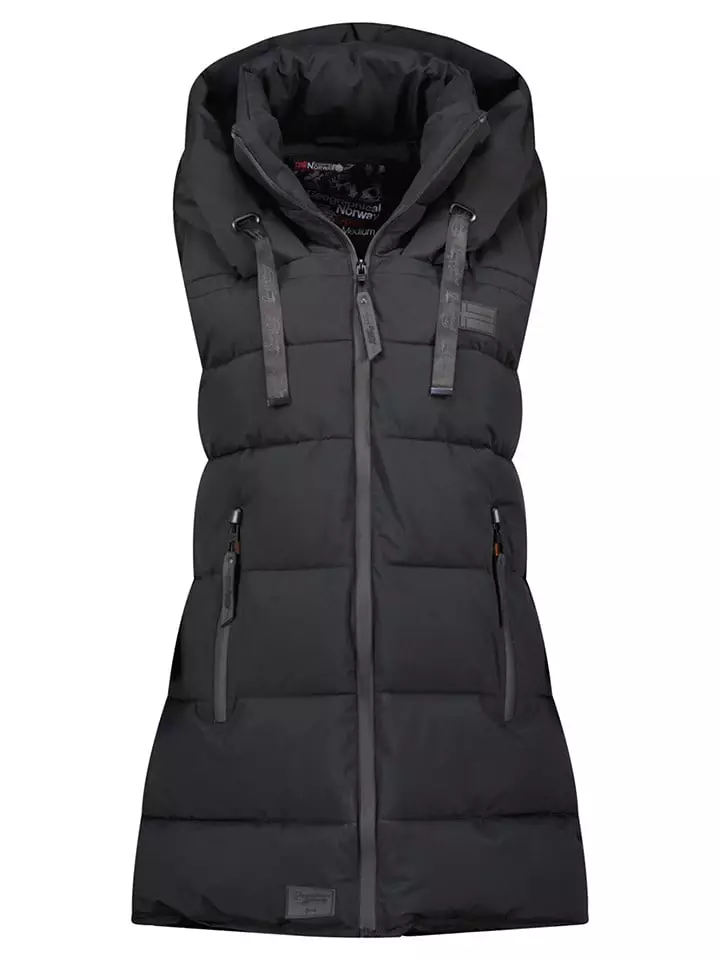 Geographical Norway Kamizelka pikowana "Dolbar" w kolorze czarnym rozmiar: XL