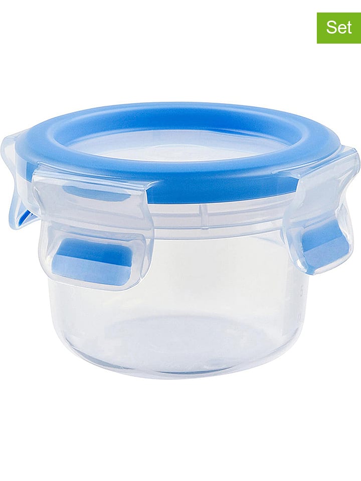 Emsa Pojemnik "Clip & Close" w kolorze niebieskim na żywność - 150 ml rozmiar: onesize