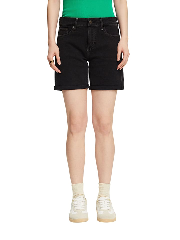 ESPRIT Szorty dżinsowe w kolorze czarnym rozmiar: W31