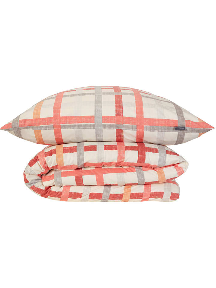 Schiesser Komplet pościeli renforcé "Luiza" w kolorze brzoskwiniowym rozmiar: 135x200 cm