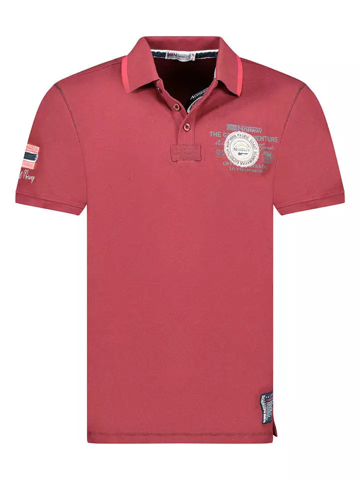 Geographical Norway Koszulka polo "Kilsvik" w kolorze czerwonym rozmiar: M