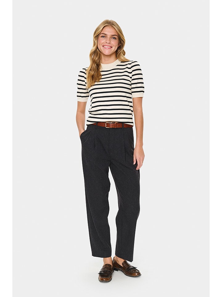 SAINT TROPEZ Koszulka dzianinowa w kolorze beżowym rozmiar: L