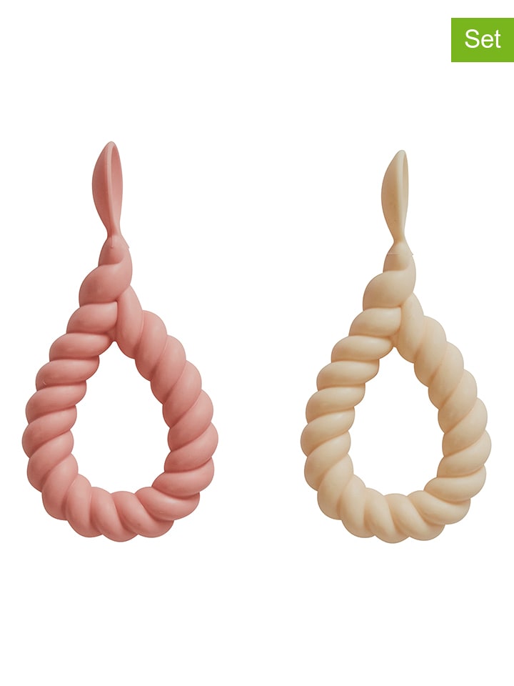 OYOY mini Łyżeczki "Mellow" w kolorze jasnoróżowym do nauki jedzenia - wys. 13 cm rozmiar: onesize