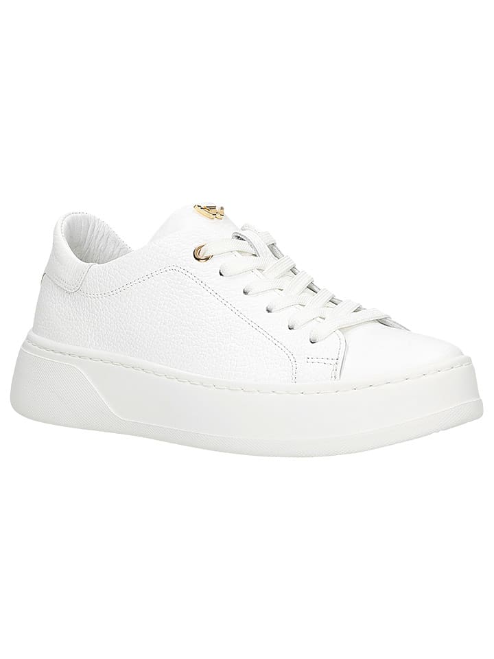 Wojas Skórzane sneakersy w kolorze białym rozmiar: 40