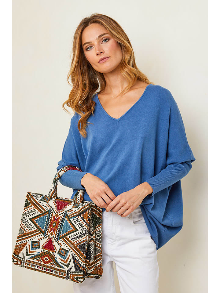 So Cachemire Sweter "Aadil" w kolorze niebieskim rozmiar: L